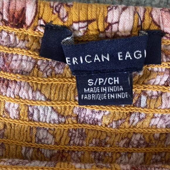 American Eagle Floral Crop Top SZ Small - Picture 6 of 7